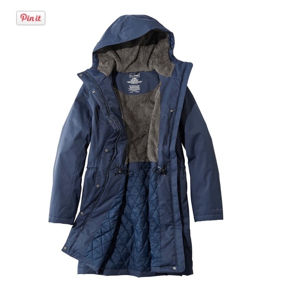 L.L Bean- Women’s Red Winter Warmer Coat (Rain Coat) - XS - Picture 4 of 8